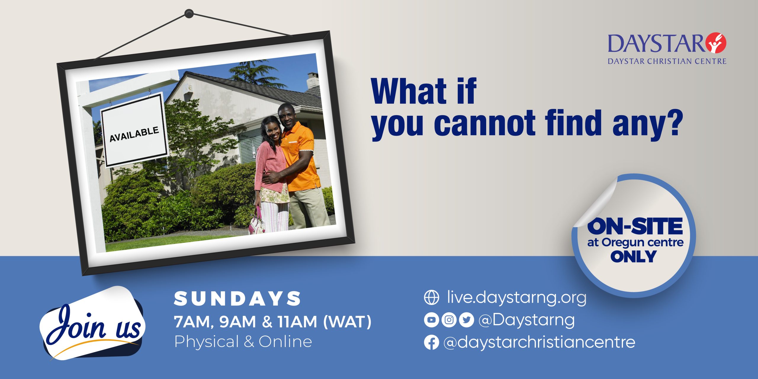 What if You Cannot Find Any? | Daystar Christian Centre