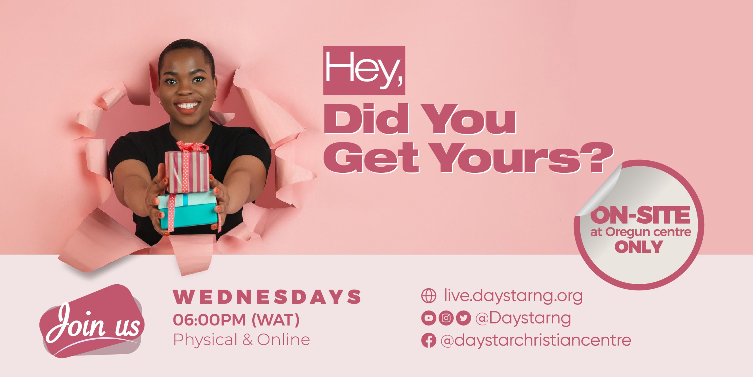 Did You Get Yours? | Daystar Christian Centre